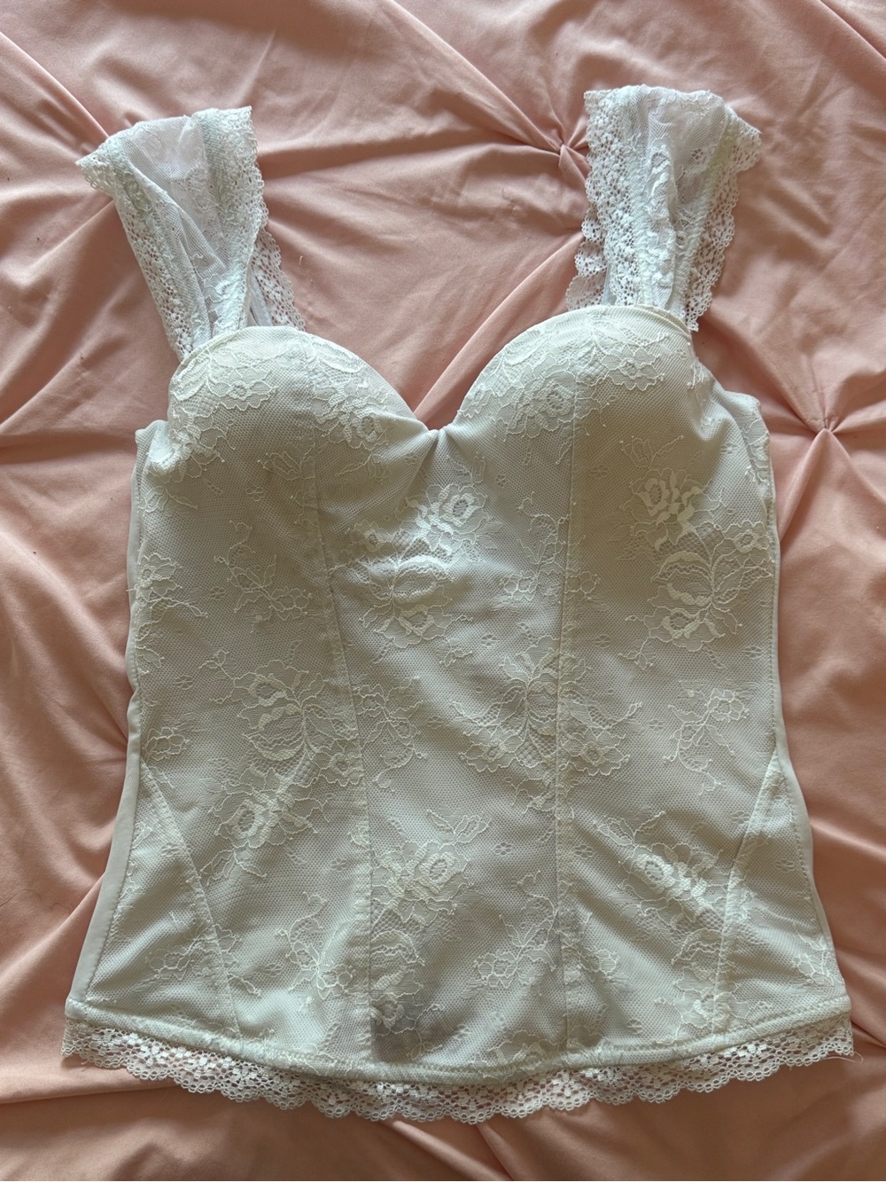 White Lace Bustier Camisole